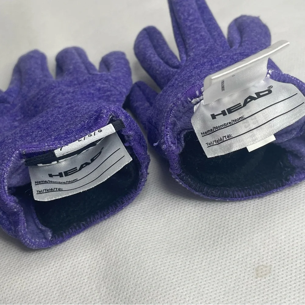 HEAD Touchscreen Gloves Youth Size Large Grape Juice Purple Insulated Skiing